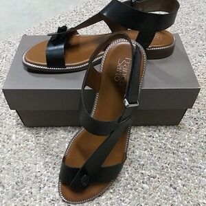 Franco Sarto Black and Brown Sandals